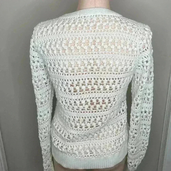 Boden Womens Crochet White Sweater Size 4 - Picture 4 of 6